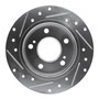 DFC Rotors-Drilled and Slotted-Silver with 5000 Advanced Brake Pads for 1994-1998 Nissan (240SX) 7502-67042