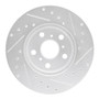 DFC Rotors-Drilled and Slotted-Silver with 5000 Advanced Brake Pads for 1990-1991 Toyota (Celica) 7502-76031