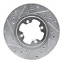 DFC Rotors-Drilled and Slotted-Silver with 5000 Advanced Brake Pads for 1984 Nissan (Maxima) 7502-67138