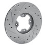 DFC Rotors-Drilled and Slotted-Silver with 5000 Advanced Brake Pads for 1984 Nissan (Maxima) 7502-67138