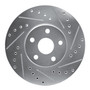 DFC Rotors-Drilled and Slotted-Silver with 5000 Advanced Brake Pads for 1988-1991 Lexus/Toyota (ES250, Camry) 7502-76029