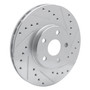 DFC Rotors-Drilled and Slotted-Silver with 5000 Advanced Brake Pads for 1988-1991 Lexus/Toyota (ES250, Camry) 7502-76029
