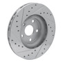 DFC Rotors-Drilled and Slotted-Silver with 5000 Advanced Brake Pads for 1988-1991 Lexus/Toyota (ES250, Camry) 7502-76029