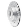 DFC Rotors-Drilled and Slotted-Silver with 5000 Advanced Brake Pads for 1992-2000 Dodge/Eagle/Mitsubishi (Colt, Summit, Mirage) 7502-72028