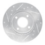 DFC Rotors-Drilled and Slotted-Silver with 5000 Advanced Brake Pads for 1992-2000 Dodge/Eagle/Mitsubishi (Colt, Summit, Mirage) 7502-72028