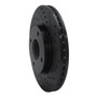 DFC Rotors-Drilled and Slotted-Black with 5000 Euro Ceramic Brake Pads for 2007-2012 Nissan (Sentra) 8602-67004