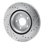 DFC Rotors-Drilled and Slotted-Silver with 5000 Advanced Brake Pads for 2007-2010 Chevrolet (Cobalt, HHR) 7502-47207