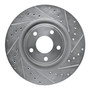 DFC Rotors-Drilled and Slotted-Silver with 5000 Advanced Brake Pads for 2007-2010 Chevrolet (Cobalt, HHR) 7502-47207