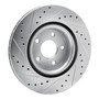 DFC Rotors-Drilled and Slotted-Silver with 5000 Advanced Brake Pads for 2007-2010 Chevrolet (Cobalt, HHR) 7502-47207