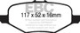 EBC 13+ Ford Taurus 3.5 Twin Turbo SHO Redstuff Rear Brake Pads