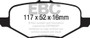 EBC 13+ Ford Taurus 3.5 Twin Turbo SHO Redstuff Rear Brake Pads