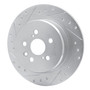 DFC Rotors-Drilled and Slotted-Silver with 5000 Advanced Brake Pads for 1990-1992 Toyota (Celica) 7502-76033
