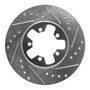 DFC Rotors-Drilled and Slotted-Silver with 5000 Advanced Brake Pads for 1984-1989 Nissan (300ZX) 7502-67193