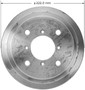 Brake Drum for 1995-2001 Suzuki/Chevrolet/Geo (Swift, Metro, Firefly) PDR0677 - front view