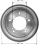 Brake Drum for 1996-1998 Suzuki/Chevrolet/Geo (Sidekick, X-90, Tracker) PDR0683 - back view