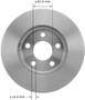 Disc Brake Rotor for 1984-1995 Chrysler/Dodge/Plymouth (Executive Limousine, Imperial, Laser, LeBaron) PRT1379 - back view