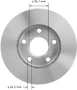 Disc Brake Rotor for 1990-1997 Buick/Cadillac/Chevrolet (LeSabre, Park Avenue, Riviera, Allante) PRT1868 - back view