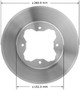 Disc Brake Rotor for 1990-1997 Acura/Honda (CL, Accord) PRT1586 - front view