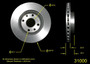 Disc Brake Rotor for 1990-1993 Isuzu/Geo/Asuna (Impulse, Stylus, Storm, Sunfire) PRT1546 - front view