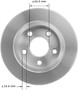 Disc Brake Rotor for 1991-2007 Ford/Lincoln/Mercury (Contour, Taurus, Continental, Sable) PRT1893 - back view