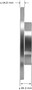 Disc Brake Rotor for 1991-2007 Ford/Lincoln/Mercury (Contour, Taurus, Continental, Sable) PRT1893 - side view