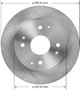 Disc Brake Rotor for 1991-1997 Acura/Honda (CL, Accord) PRT1692 - front view