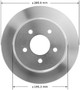 Disc Brake Rotor for 1995-2002 Ford/Mercury (Explorer, Ranger, Mountaineer, Explorer Sport Trac) PRT5052 - front view