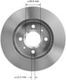 Disc Brake Rotor for 1991-2002 Saturn (SC, SC1, SC2, SL) PRT1604 - back view