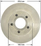 Rotor and Hub Assem for 1993-1995 Ford/Mazda (Explorer, Ranger, Navajo) PRT1900 - front view