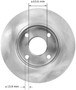 Disc Brake Rotor for 2000-2004 Ford (Focus) PRT5273 - back view