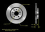 Disc Brake Rotor for 1998-2005 Volvo (C70, S70, V70) PRT5481 - front view