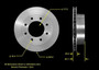 Disc Brake Rotor for 2003-2006 Chevrolet/GMC (Silverado 1500 HD, Suburban 2500, Sierra 1500 HD, Silverado 2500 HD) PRT5466 - front view