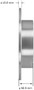 Disc Brake Rotor for 2007-2015 Mitsubishi (Outlander, Lancer) PRT5934 - side view