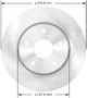 Disc Brake Rotor for 2006-2018 Toyota/Scion/Lexus (RAV4, xB, HS250h, Prius V) PRT5886 - front view