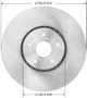 Disc Brake Rotor for 2006-2020 Lexus (GS430, IS350, GS450h, GS350) PRT5992 - front view