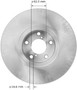 Disc Brake Rotor for 2006-2020 Lexus (GS430, IS350, GS450h, GS350) PRT5992 - back view