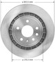 Disc Brake Rotor for 2002-2009 Saab (9-5) PRT5936 - front view