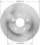 Disc Brake Rotor for 2008-2015 Mercedes-Benz (C300, C230, C250) PRT6070 - front view