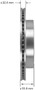 Disc Brake Rotor for 2008-2009 Pontiac (G8) PRT5919 - side view