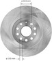 Disc Brake Rotor for 2006-2025 Volkswagen/Audi (Passat, R32, CC, Passat CC) PRT5958 - back view