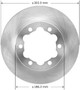 Disc Brake Rotor for 2007-2024 Dodge/Freightliner/Mercedes-Benz (Sprinter 3500, Sprinter 2500, Sprinter 4500, Sprinter 3500XD) PRT5827 - front view