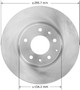 Disc Brake Rotor for 2007-2012 Mazda (CX-7) PRT5897 - front view