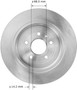Disc Brake Rotor for 2008-2019 Ford/Mercury/Lincoln (Taurus, Sable, Taurus X, Flex) PRT5898 - back view