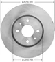 Disc Brake Rotor for 2012-2017 Fiat (500) PRT6122 - front view
