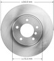 Disc Brake Rotor for 2004-2007 BMW (525i) PRT6080 - front view
