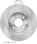 Disc Brake Rotor for 2003-2010 Saturn/Chevrolet/Pontiac (Ion, Cobalt, G5) PRT5899 - back view