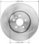 Disc Brake Rotor for 2007-2018 Volvo (S80, XC70, V70, S60) PRT6005 - front view