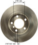 Disc Brake Rotor for 2011-2016 Mini (Cooper Countryman, Cooper Paceman) PRT6161 - back view