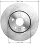 Disc Brake Rotor for 2010-2020 Chevrolet/Buick/GMC (Camaro, LaCrosse, Equinox, Terrain) PRT5973 - front view