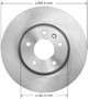 Disc Brake Rotor for 2011-2017 Chevrolet/Buick (Volt, Verano, Cruze) PRT6093 - front view